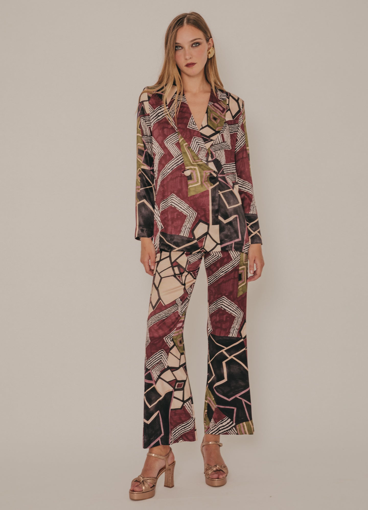 Liu Jacket ethnic print