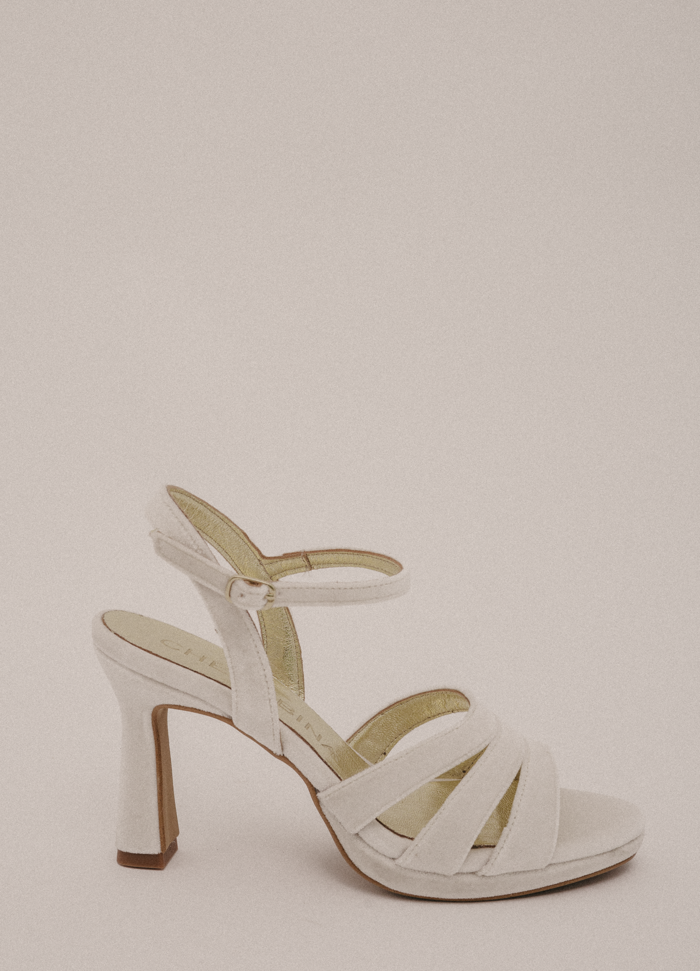 Baltimore White Velvet Sandal