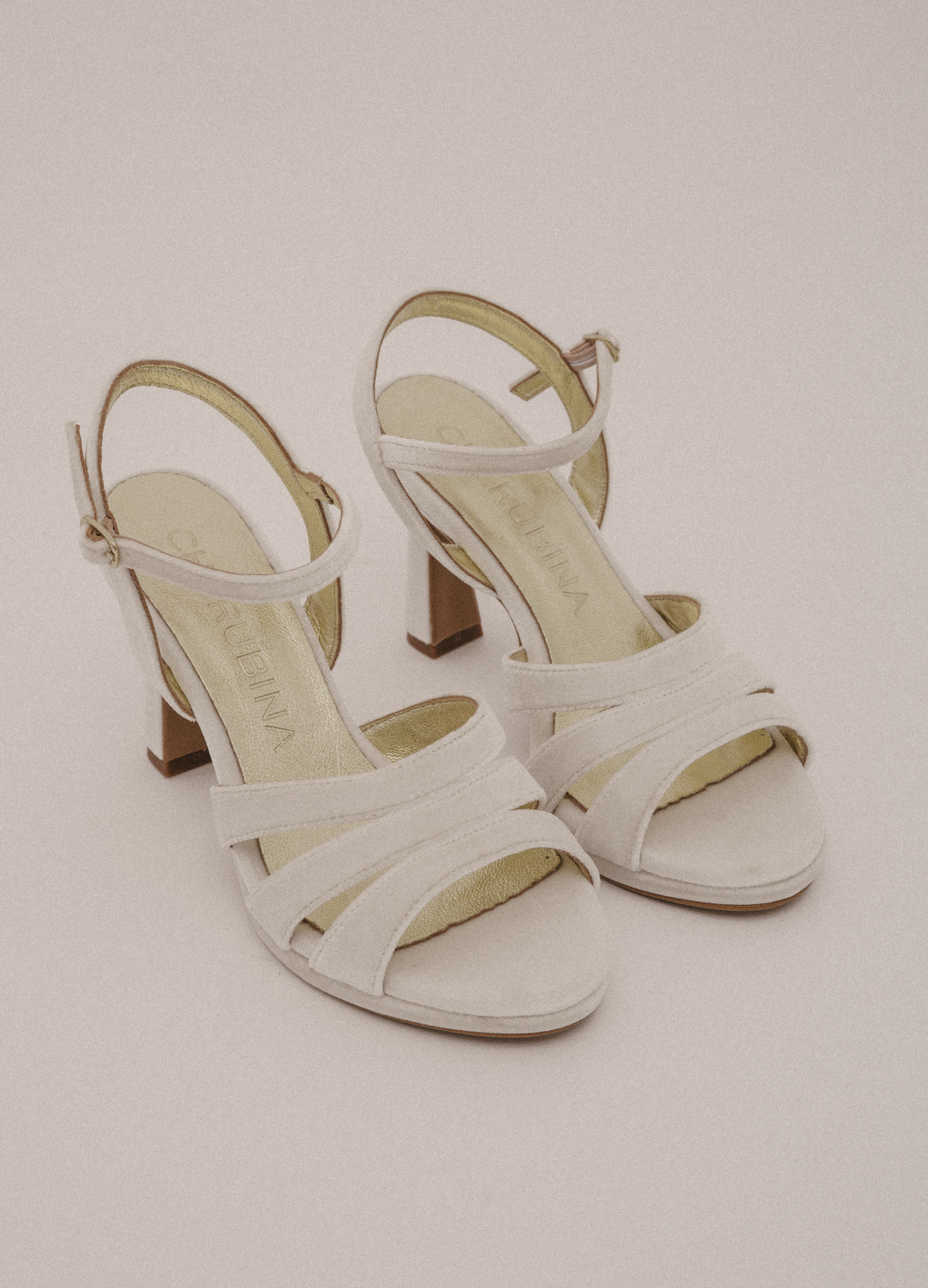 Baltimore White Velvet Sandal