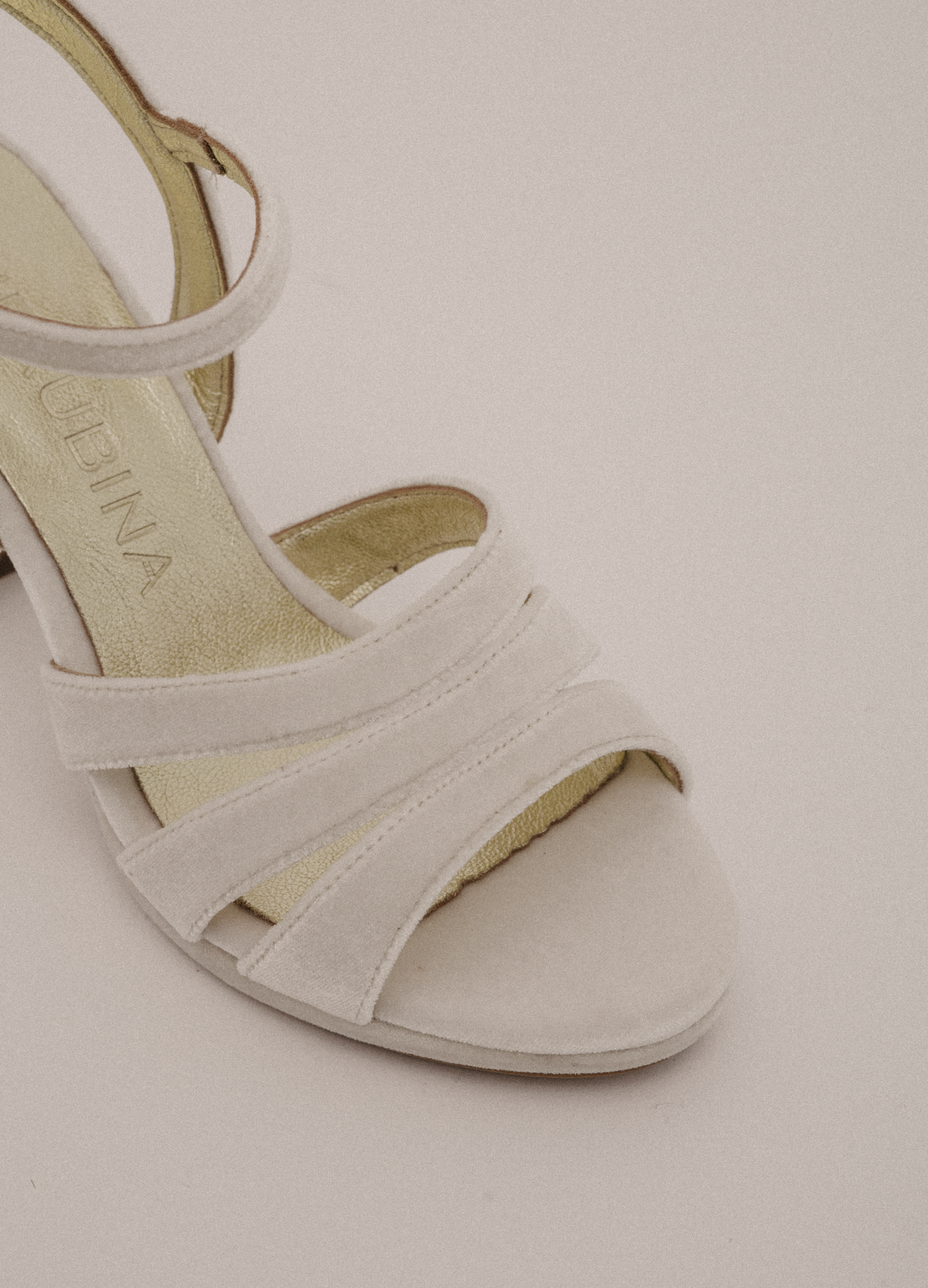 Baltimore White Velvet Sandal